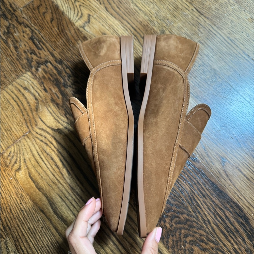 Schutz Suede Loafers Cognac Brown size 9 FIRM PRICE - Picture 7 of 10